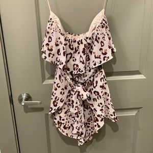 Leopard print romper